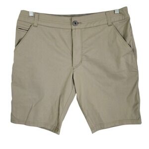 KÜHL Mens Khaki Shorts Size 34 Hiking Outdoor‎ Cotton Blend Casual